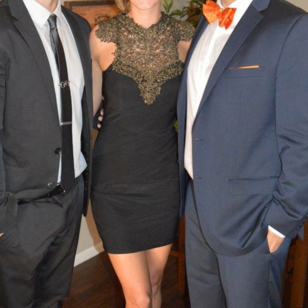 Formal black cocktail dress